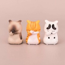 Sighing Cat Figurines, Desktop Ornaments Accessories, Home Decor - £23.80 GBP