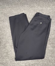 Dockers Mens 32x32 Black Dress Pants Slacks Flat Front Classic Fit Church Work - $23.95