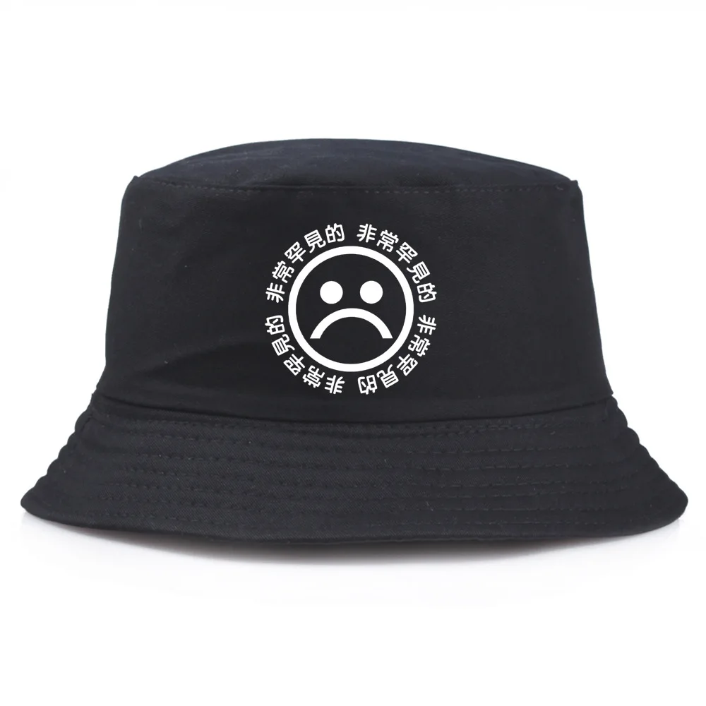 Unisex Sad Boy Bucket Hat Hip Hop Panama Caps Sad Emotion Summer Sun Visor Hats - £11.83 GBP