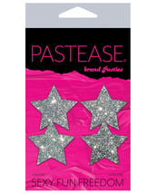 Pastease Premium Petites Glitter Star - Silver O/S Pack of 2 Pair - $22.99