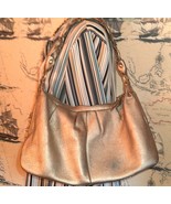 Elliot Lucca Leather Pebbled Gold Metallic Shoulder Bag - $49.00
