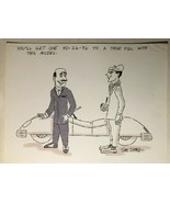 JIM JONES vintage signed 9&quot; x 12&quot; risque magazine illustration  - $67.53 CAD