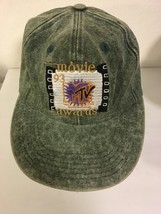 Vintage MTV 1993 Hat Cap Movie Awards Green Stonewash Denim Butterfinger... - £51.41 GBP