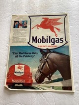 Vintage Print ad Mobil Gas Oil Pegasus Truck Horse Circa 1940 Golden Wed... - £21.24 GBP