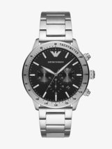Armani AR11241 Black Dial Stainless Steel Strap Gents Watch - $133.99