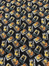 Owl Moon Witch Pumpkin Black Cat Halloween Bat Cotton Fabric Sewing  ~ 150 X 88 - £28.33 GBP