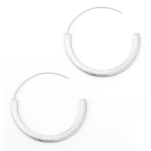 Elegant Round Hoop 1.75 Inch Earrings Silver - £8.75 GBP