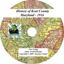 1916 - KENT County Maryland MD - History Genealogy Ancestry Family - CD DVD - £4.68 GBP