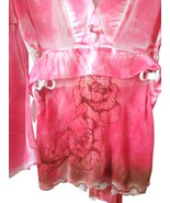 Mikino Pink Floral Bell Sleeves Women&#39;s Blouse - Size 3,S Embroidery Detail - £88.94 GBP