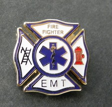 FIREFIGHTER FIRE FIGHTER EMT FIRST RESPONDER MINI SHIELD LAPEL PIN 3/4 INCH - $5.64