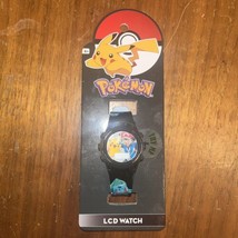 Pokemon Pikachu Flashing Lcd Watch Kids Black/Yellow Easter Gift Bnib Untested - £15.81 GBP