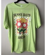 Women&#39;s Everywear Short Sleeve SUNNY DAYS AHEAD Floral Graphic Tee L - €10,18 EUR