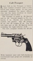 1954 Magazine Photo Colt Trooper Revolvers .22 Cal or .38 Cal for Peace Officers - £7.63 GBP