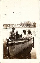 RPPC Boating on The Lake Young Couples in The &quot;DUB&quot; c1915 Homes Postcard U17 - £13.33 GBP