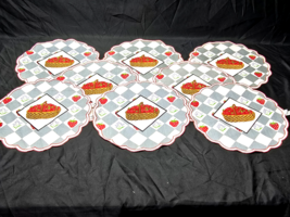 Vintage McCrory 10&quot; Strawberries In A Basket Table Placemat Doily - Set ... - $18.47