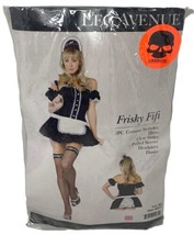 Risqué Maid Costume, 5 Pc Frisky Fifi - Medium/Large - Black &amp; White (Halloween) - £25.99 GBP