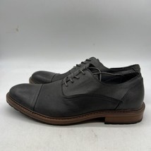 Perry Ellis Portfolio Clarkson Gray Leather Cap Toe Lace Up Oxford Shoes... - £13.95 GBP