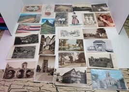 25 VTG Antique Post Card Lot postcard Color B&amp;W Rare Old Photo Christmas Twins - £18.94 GBP