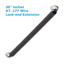 SL730 #7 .177 Wire 30&quot; Lock End Extension Springs for One Panel Garage Doors - $79.95