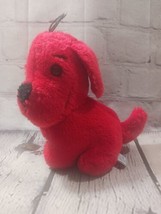 VTG 1987 Eden Toys Clifford The Big Red Dog 7&quot; Plush Stuffed Animal Hard Eyes - £7.75 GBP