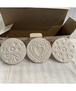 Williams Sonoma Large Stoneware Cookie Stamps Spring Design Bouquet Hear... - £17.13 GBP