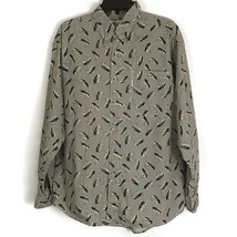 Columbia Mens Shirt Size M Medium Brown Button Down Fly Fish Long Sleeve... - £19.14 GBP