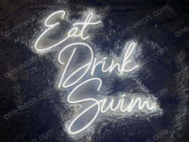 Eat Drink Swim | LED Neon Sign - £172.60 GBP+