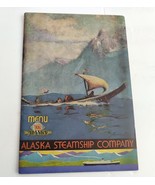 Vintage 1951 Alaska Steamship Company Dinner Menu with envelope. - £19.33 GBP