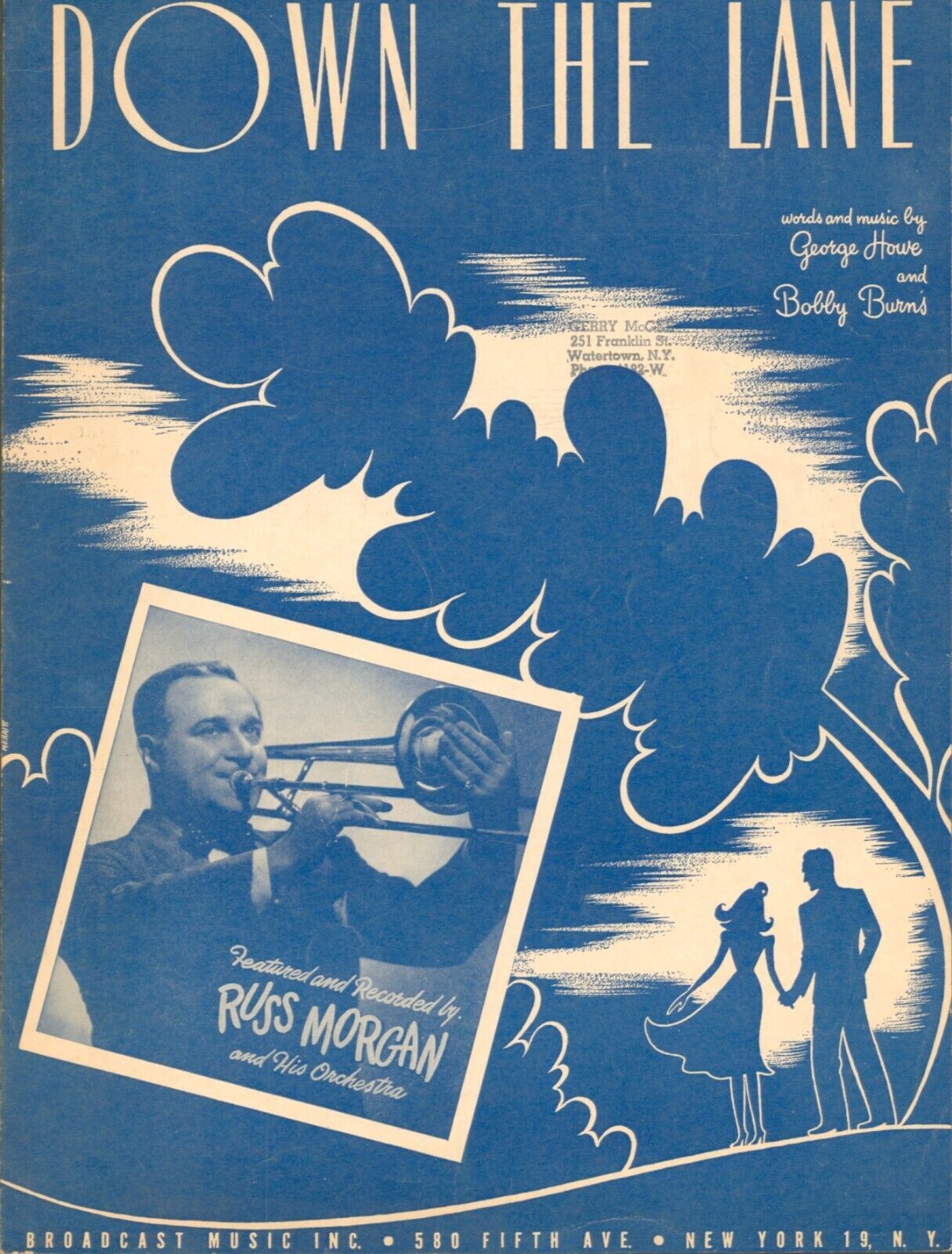 Down The Lane (sheet music) - $5.00