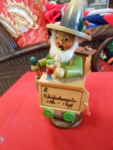 RARE..Collectible Musical GERMAN &quot;Zimmerman&quot; Traveling Carpenter Wood Figure - £39.34 GBP