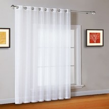 Warm Home Designs 1 Extra Long White Sheer Patio Curtain, K White Patio 108&quot; - £30.32 GBP