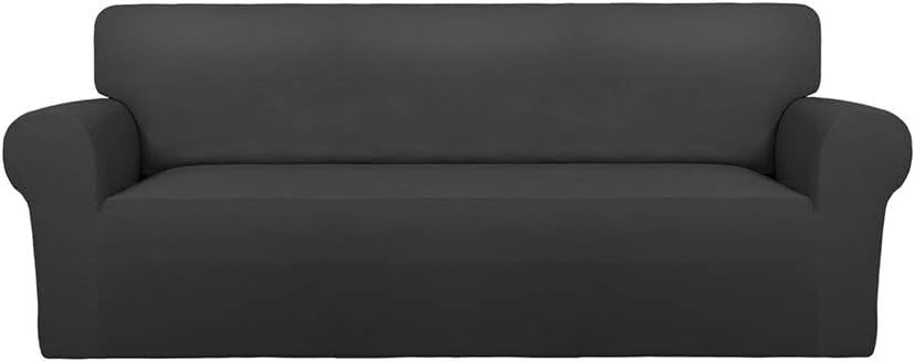 Purefit Super Stretch Sofa Slipcover – Spandex Non Slip Soft Couch, Dark... - $32.99