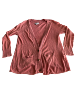 American Eagle Outfitters Sweater Small Cardigan Coral Pink Lightweight ... - $9.27