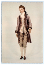 18 Century Wood Carved Man Doll Postcard - $7.00