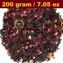 200gram Organic Hibiscus Flowers Tea Loose Leaf Roselle Tea Dried Herb كركدية - £9.45 GBP