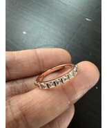 585 14K RG Stamped Symmetric Crystal Gemstone Size 7 Ring - $911.17 MXN