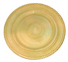 Z Gallerie Lucca Pasta/Chop Plate Serving Plater Hand Painted Rope Rim 13.25&quot; - £39.04 GBP