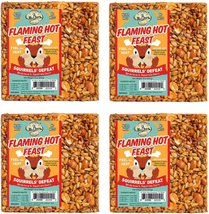 4-Pack Flaming Hot Feast Small Wild Bird Seed Cake 4 Oz. Squirrel Resistant Bird - £37.58 GBP