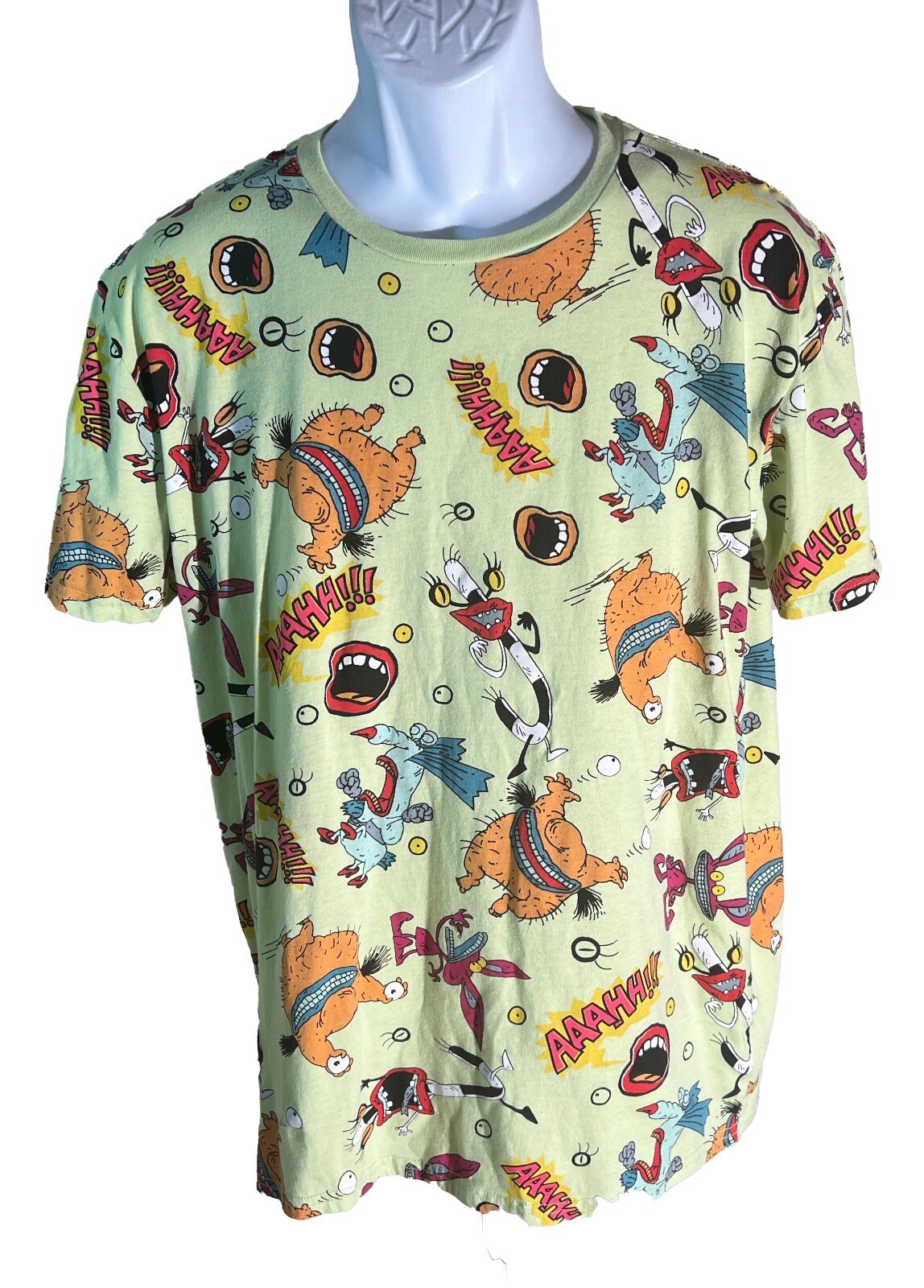 NICKELODEON Short Sleeve Pull-Over T-Shirt Green Large - $10.39