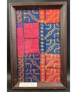 Native Bedouin Embroidery In Frame From Israel, Vintage Purchase In Isra... - $1,254.45 MXN