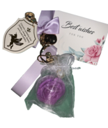 Rose Keychain Eternal Flower Car Bag Hanging Ornaments Purple - $204.70 MXN