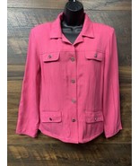 Nancy Bolen Pink Jacket Women’s Size Small City Girl 100% Silk - $18.98 CAD