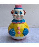 Vintage Roly Poly Clown Musical Toy Made in Hong Kong From 1980s - $14.85