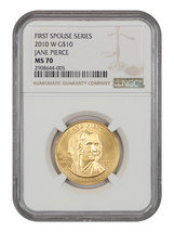 2010-W $10 Jane Pierce NGC MS70 - £1,196.43 GBP