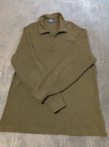 Polo Ralph Lauren Quarter Zip Pullover Men’s Size XL Tall Green 100% Cotton - £15.58 GBP