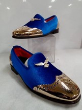 ELAN ROMAN Rich Blue Velvet Dress Shoe euro 40 US 7 | 010 AW - £25.94 GBP