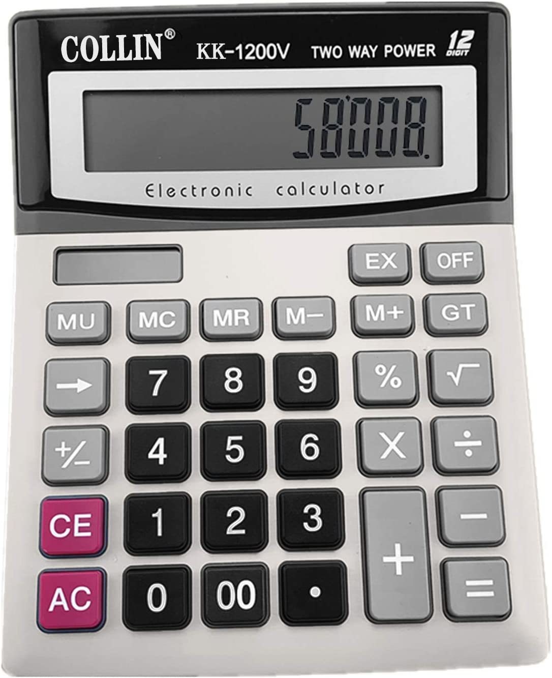 12-Digit Solar Battery Office Calculator With A Big Sensitive Button And... - $29.98