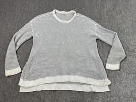 Eileen Fisher Sweater Womens Petite Small Gray Organic Cotton Knit Pullover - $510.15 MXN