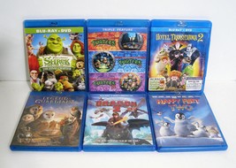 Shrek, How to Train Your Dragon, Teenage Mutant Ninja Turtles Blu-ray Lot of 6 - £17.52 GBP