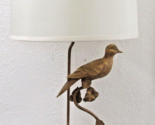 Vintage Lampcrafters Lexington NC Carved Wood Dove on Metal Curved Branc... - $246.51